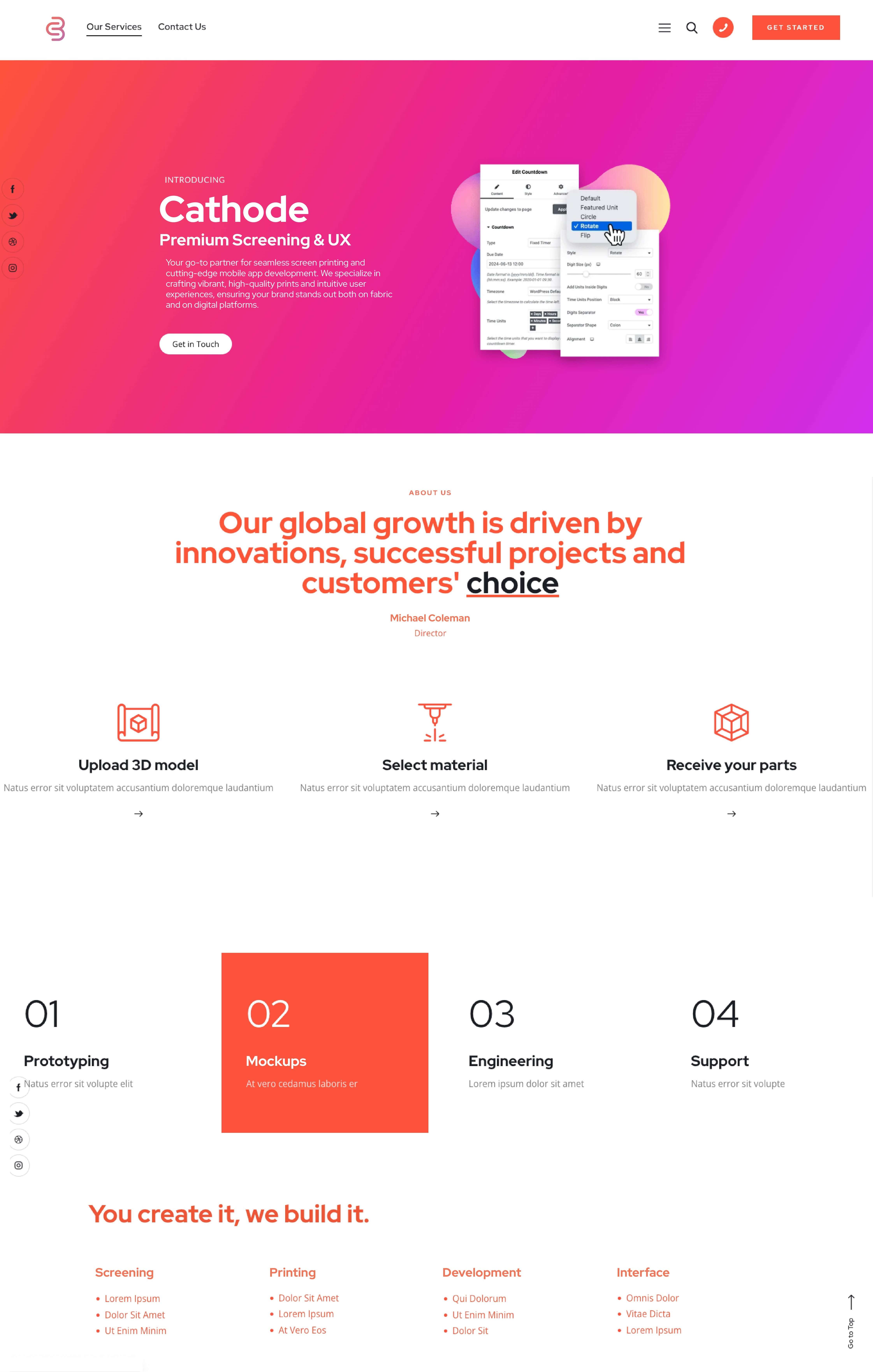 Cathode Site Vertical Presentation